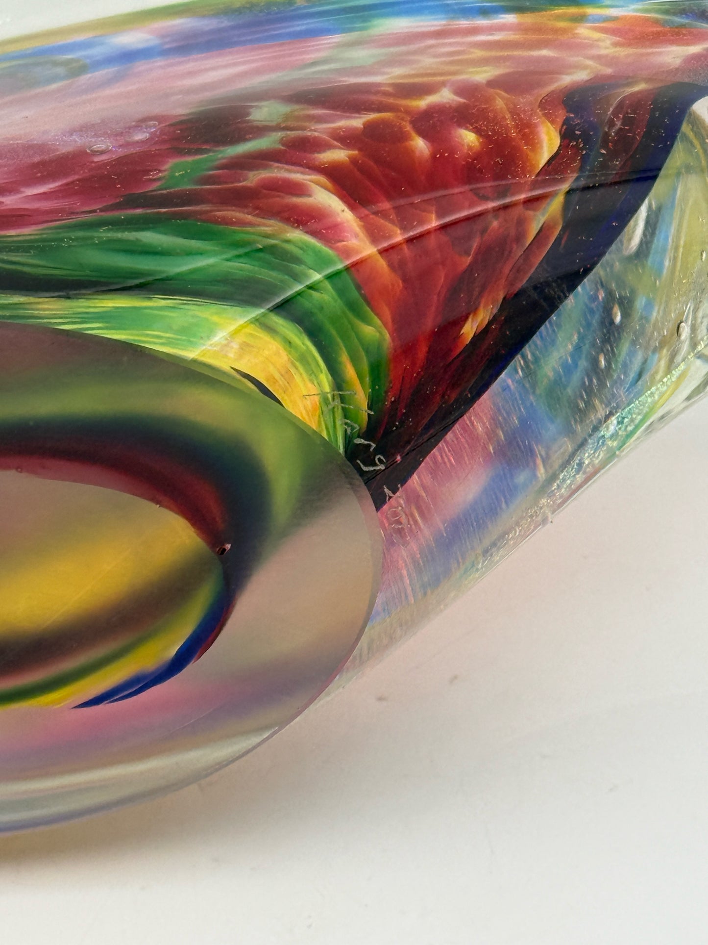 Large Rollin Karg 2012 Art Glass Fish