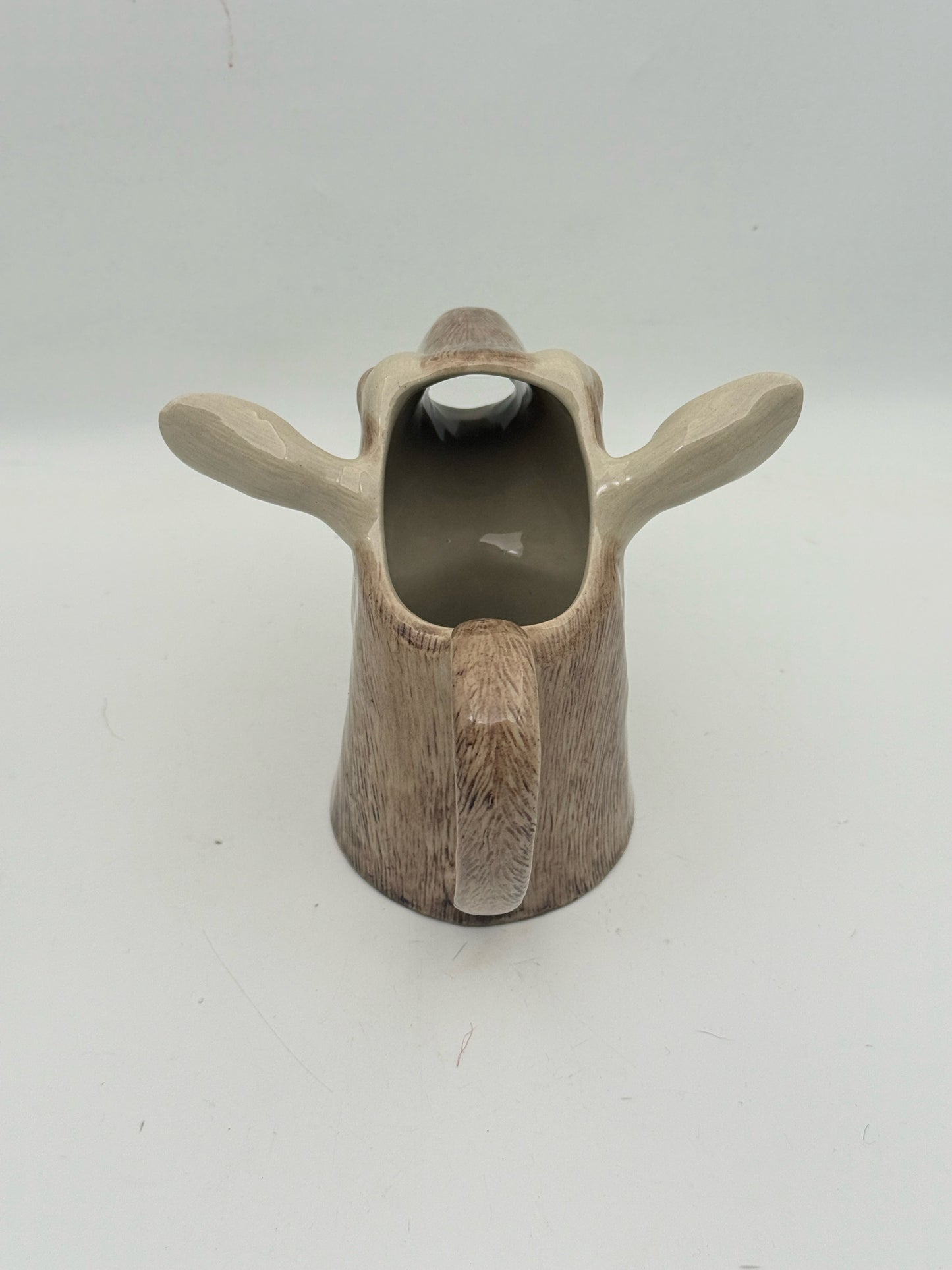 Quail Handpainted Goat Pitcher