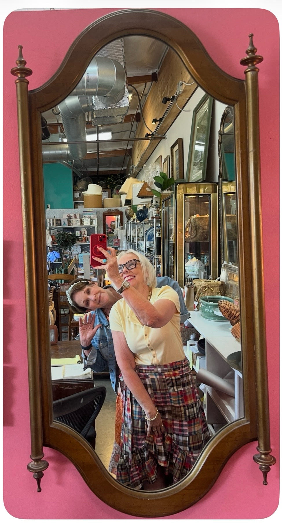 Mid Century Wooden Mirror