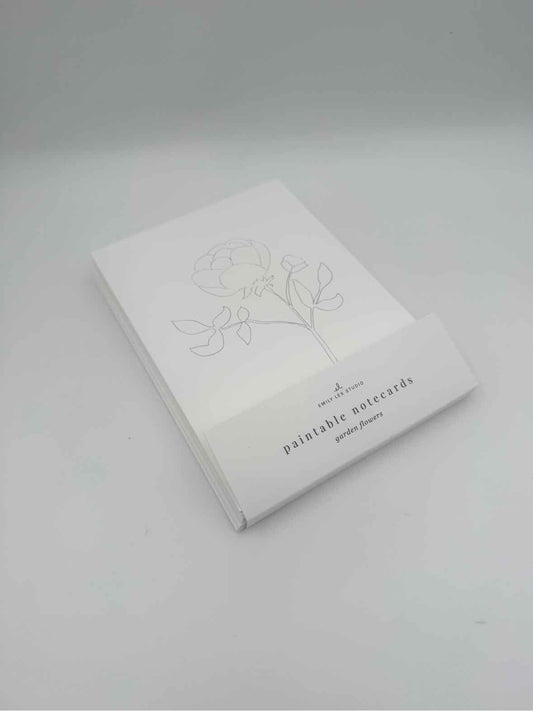 Emily Lex Paintable Watercolor Notecards Garden Flowers