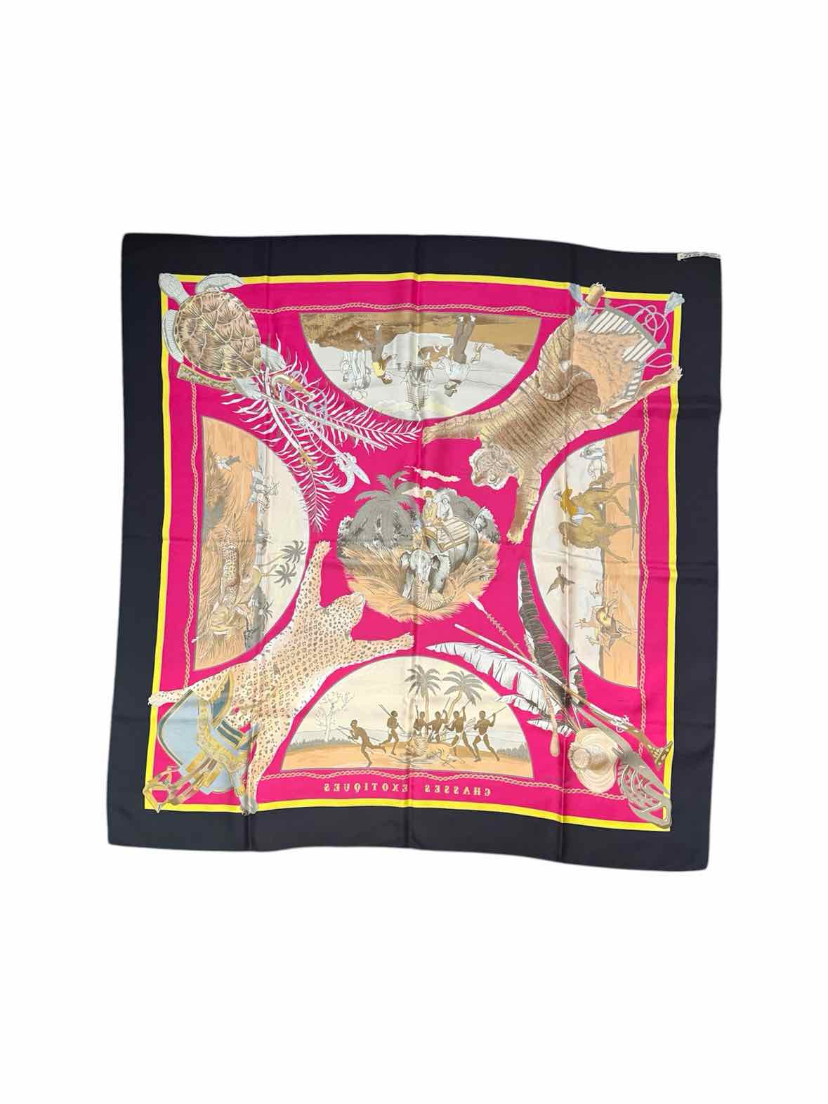 Hermes "Chasse Exotique" By P. Ledoux Silk Scarf