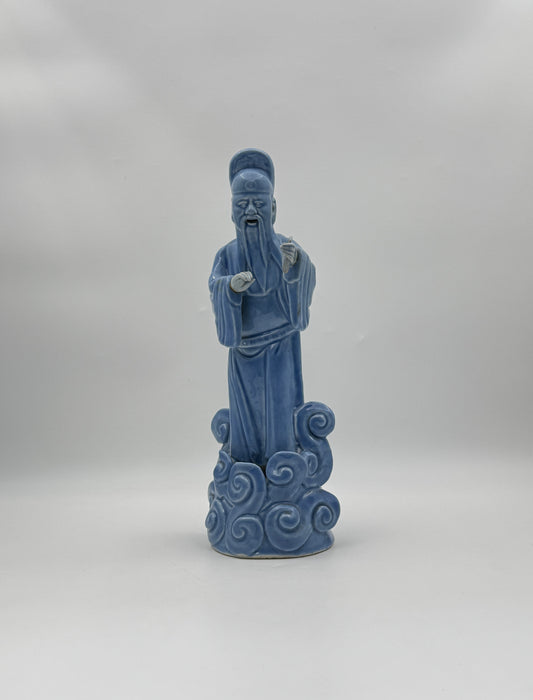 Chinese Porcelain Figure – Soft Blue Glaze