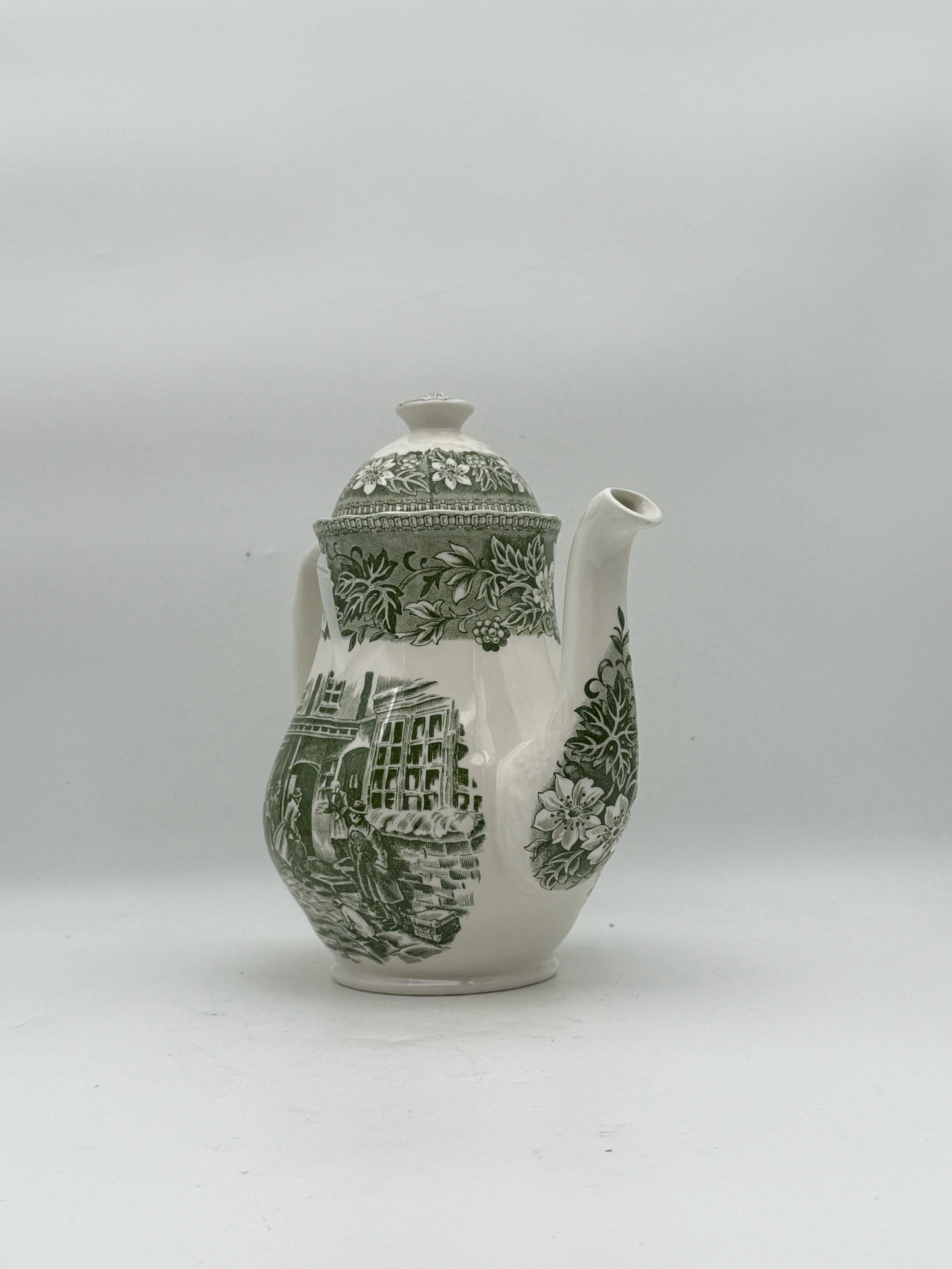 Staffordshire "Coaching Taverns 1828" Coffee Pot