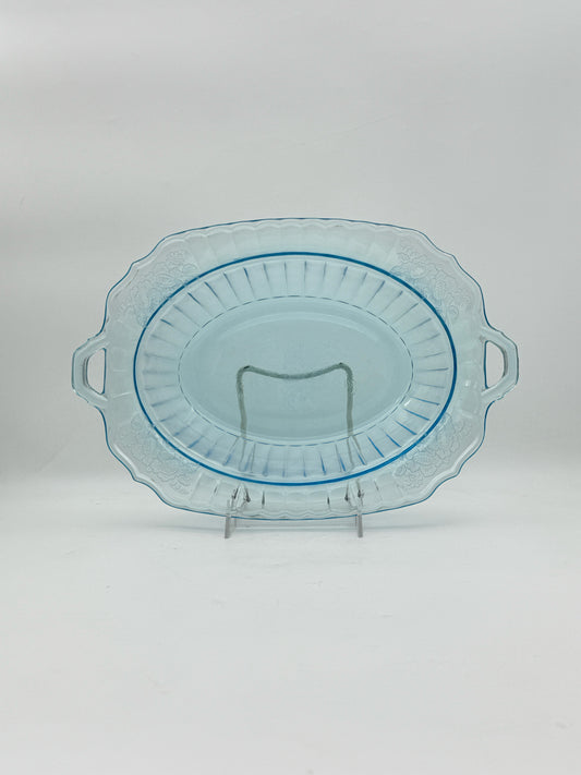 Anchor Hocking Mayfair Blue Vegetable Serving Bowl