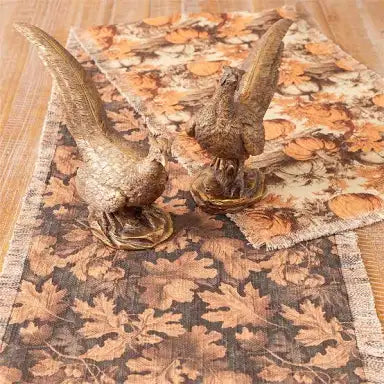 Reversible Fall Leaves And Pumpkins Table Runner