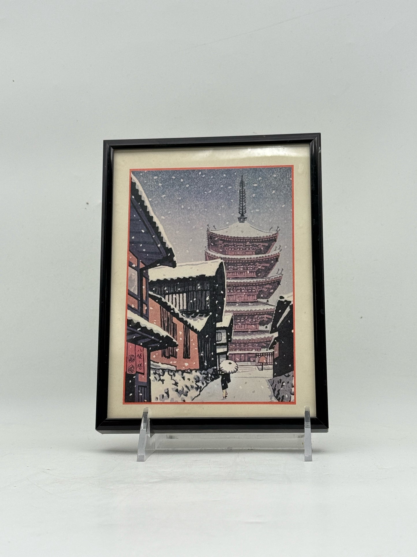Framed Japanese Woodblock Print Postcard