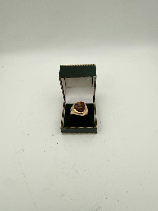 14k Gold Men's Ring With Opal Stone Size 11