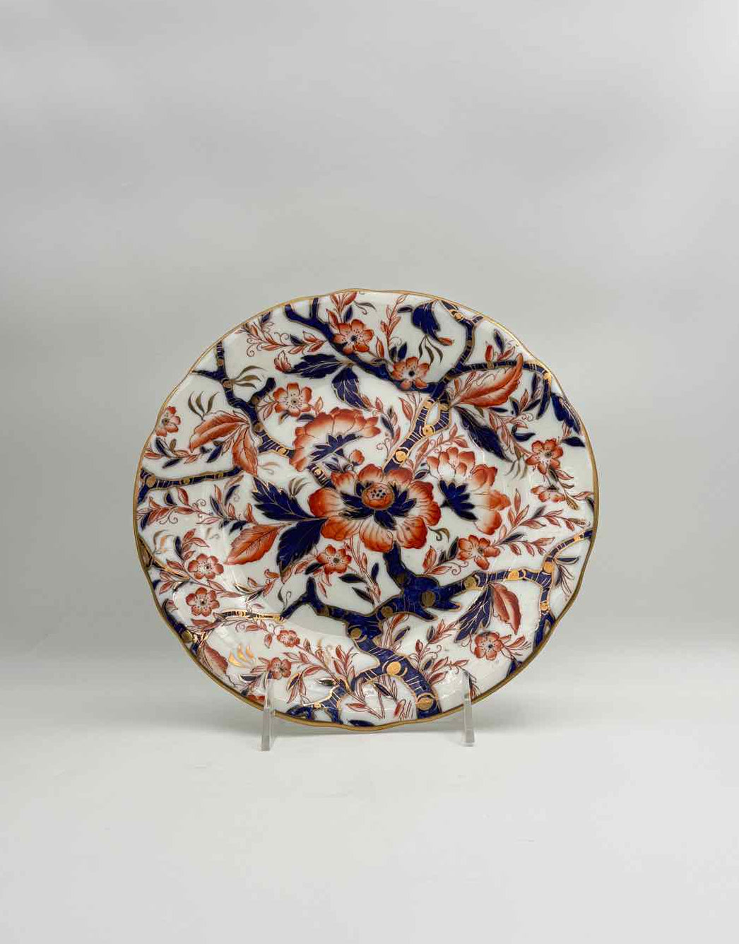 Vintage 19th Century Victorian Imari Plates Set of 2 Mellor England