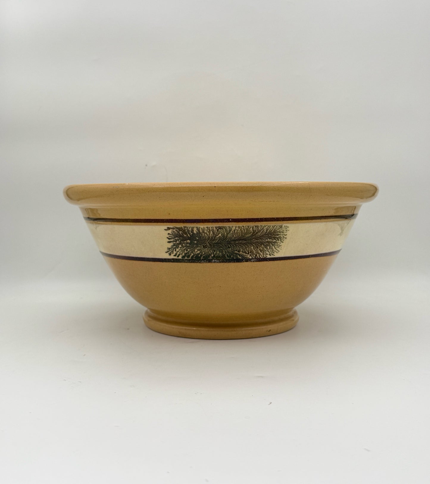 Antique Yellow Mocha Ware Bowl