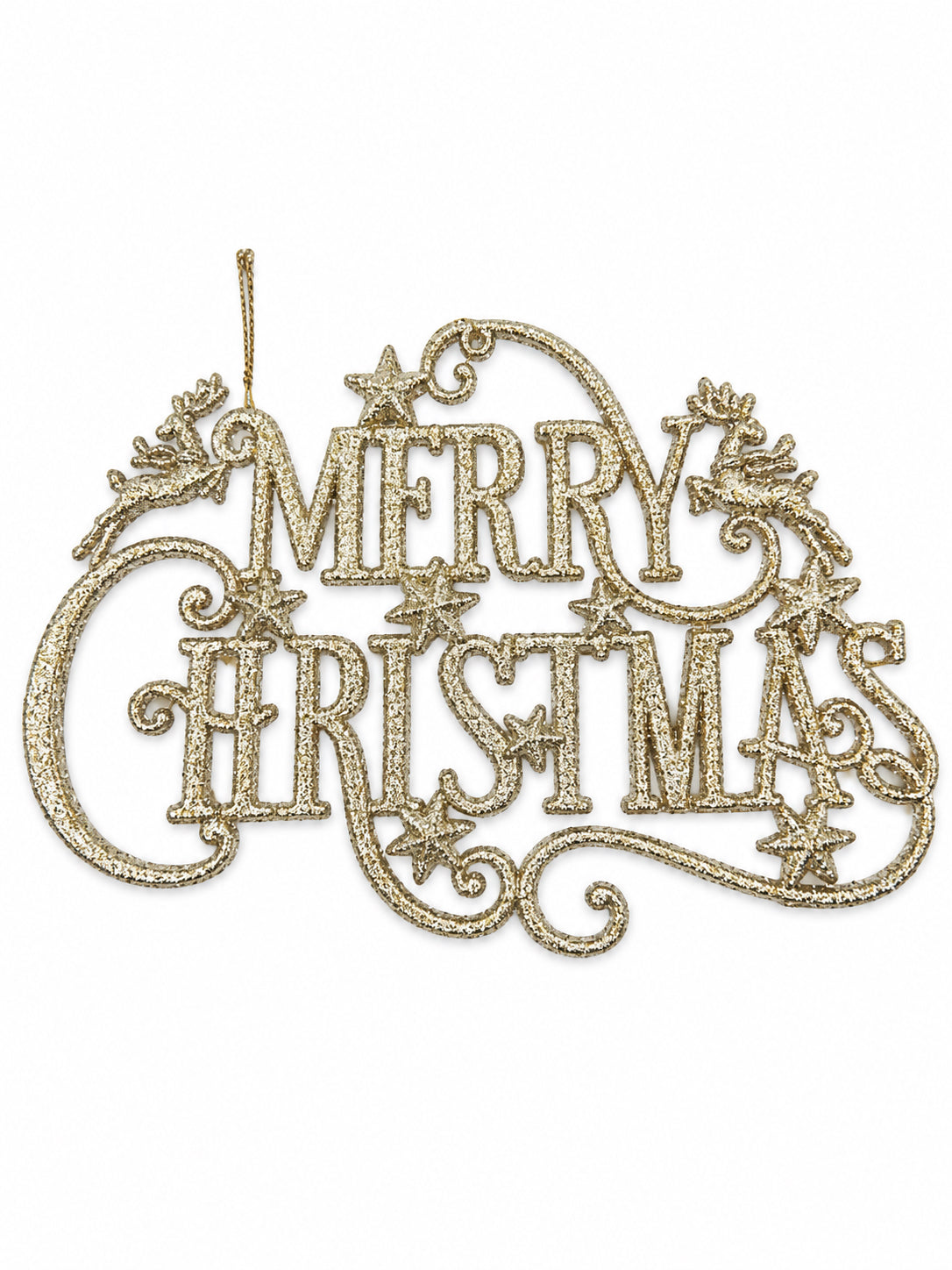 Merry Christmas Glitter Ornament
