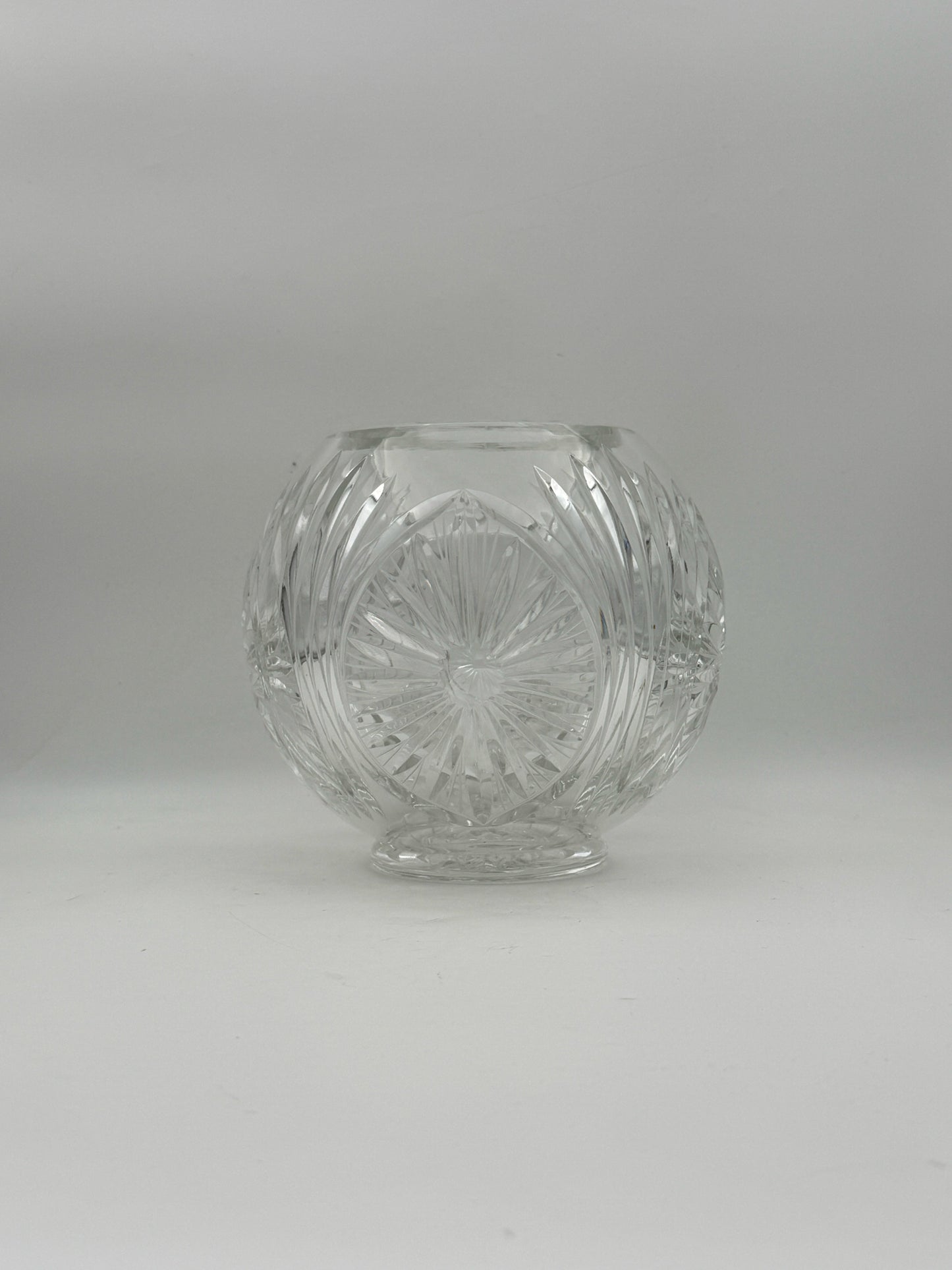 Cut Crysal Rose Bowl Vase