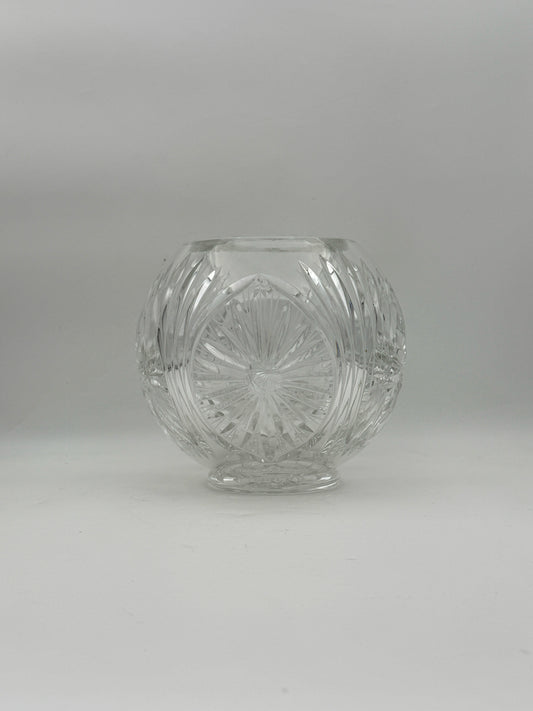 Cut Crysal Rose Bowl Vase