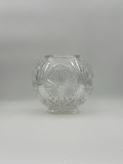 Cut Crysal Rose Bowl Vase