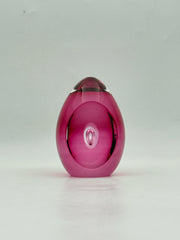 Kosta Pink Art Glass Paperweight Signed M. Schilot