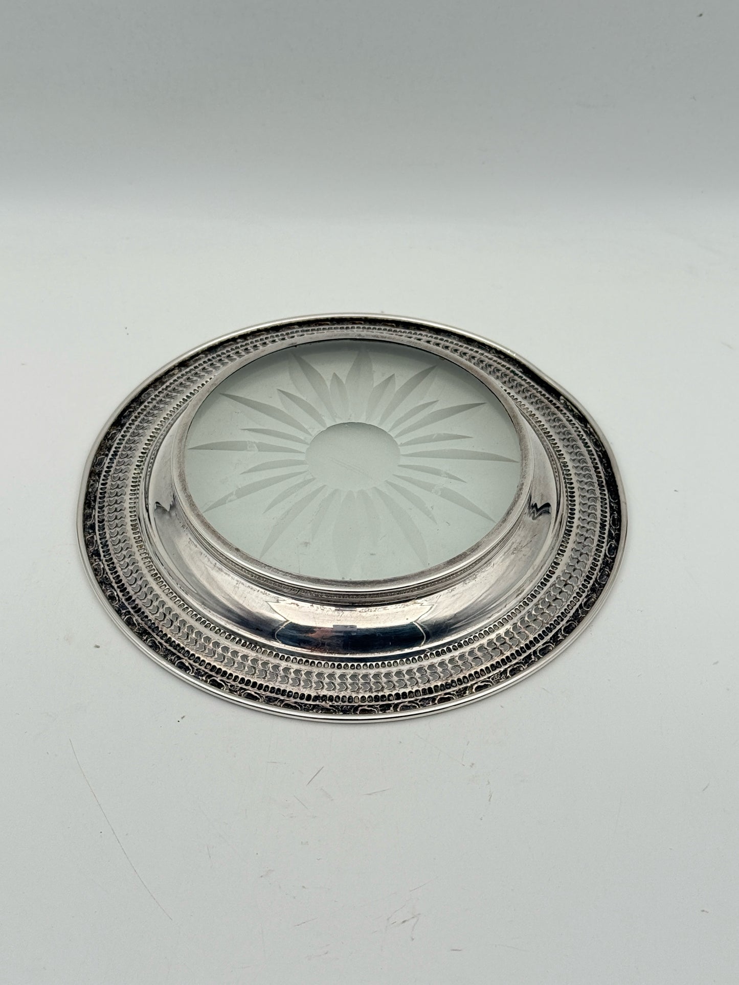 Frank Whiting Talisman Rose Sterling Silver Coaster