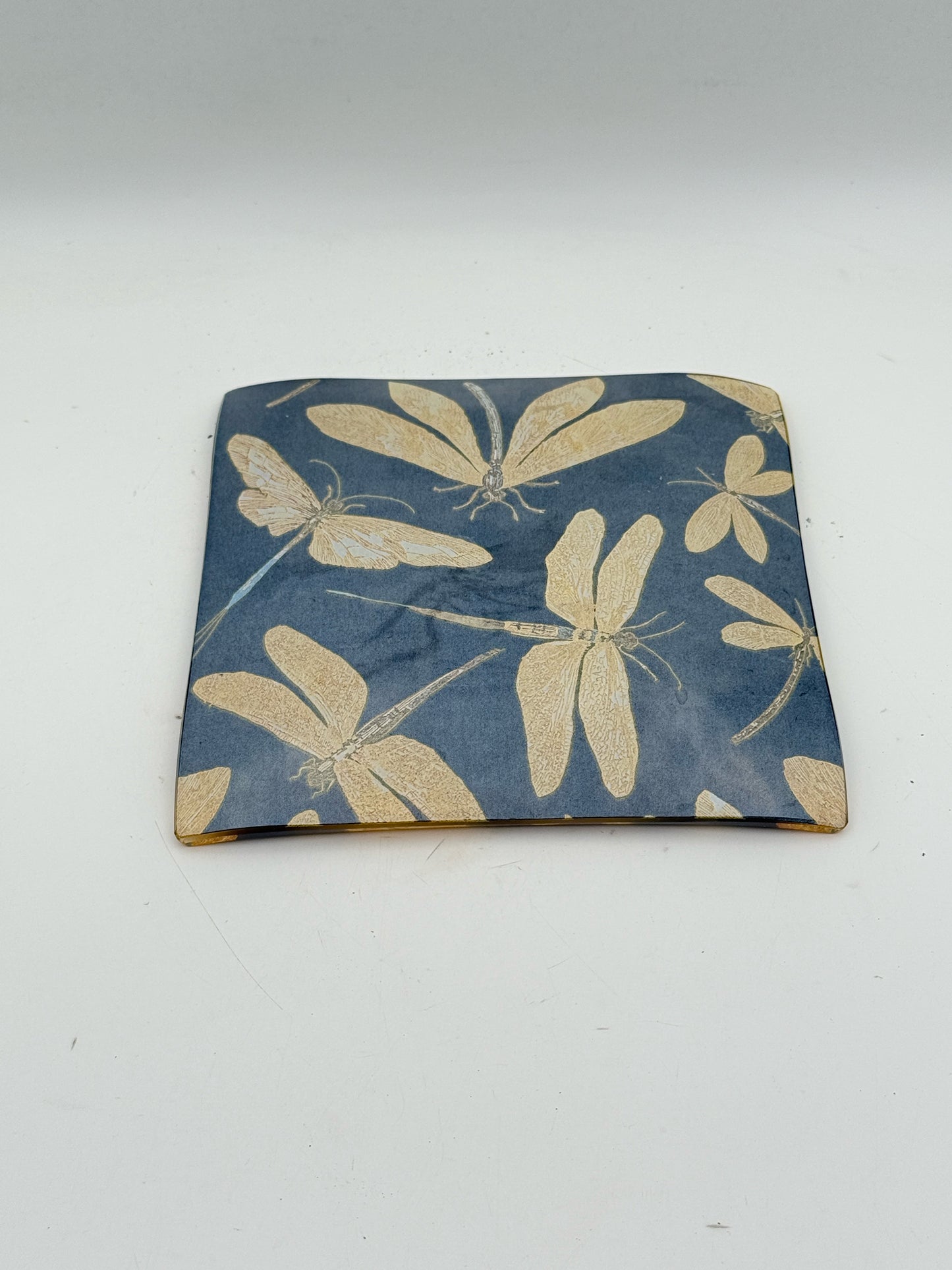 Black And Gold Dragonfly Trinket/Jewelry Dish