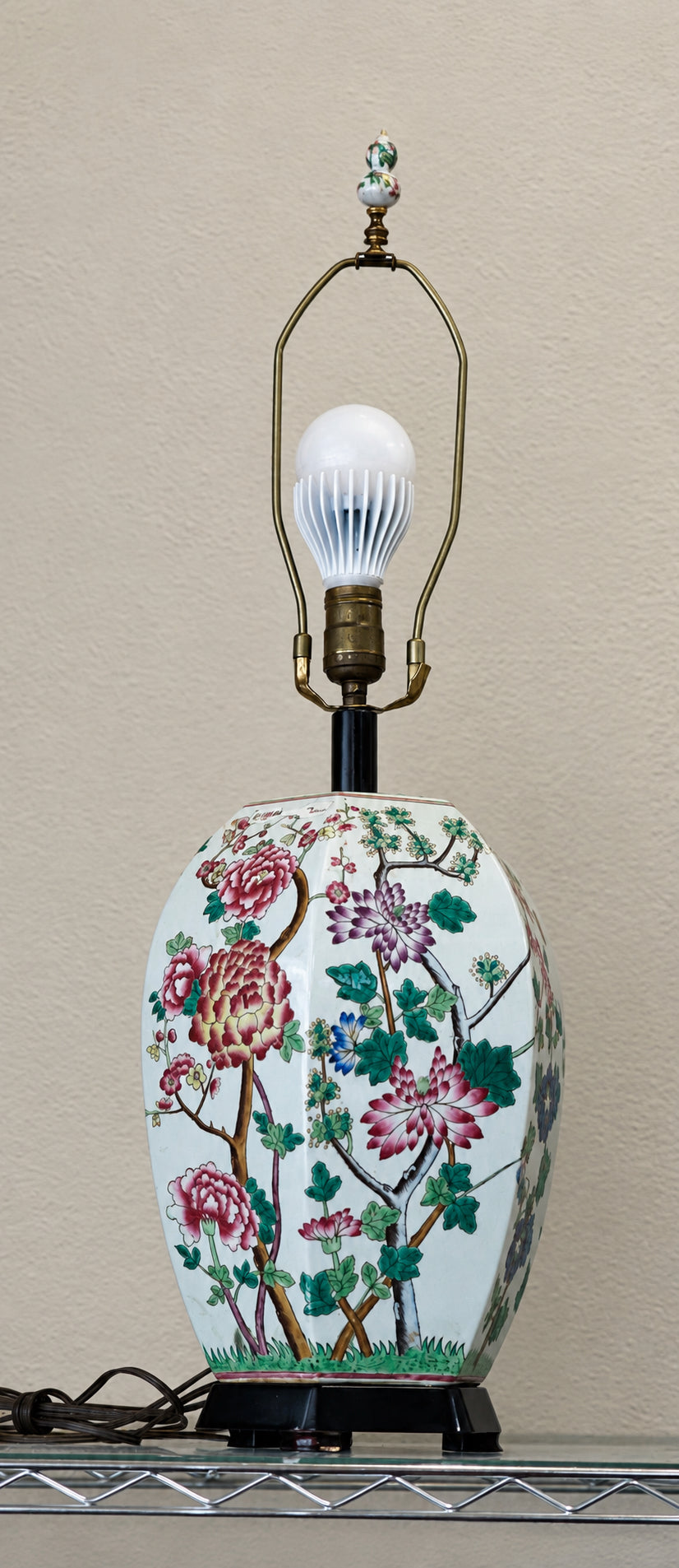 Chinese Famille Rose Porcelain Lamp - In Store Pick Up Only