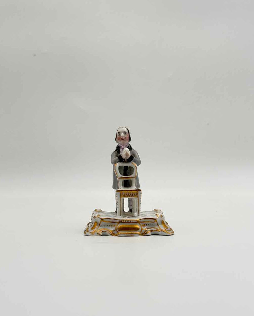 Antique French Porcelain Gentleman Figurine Choisy le Roi Miniature