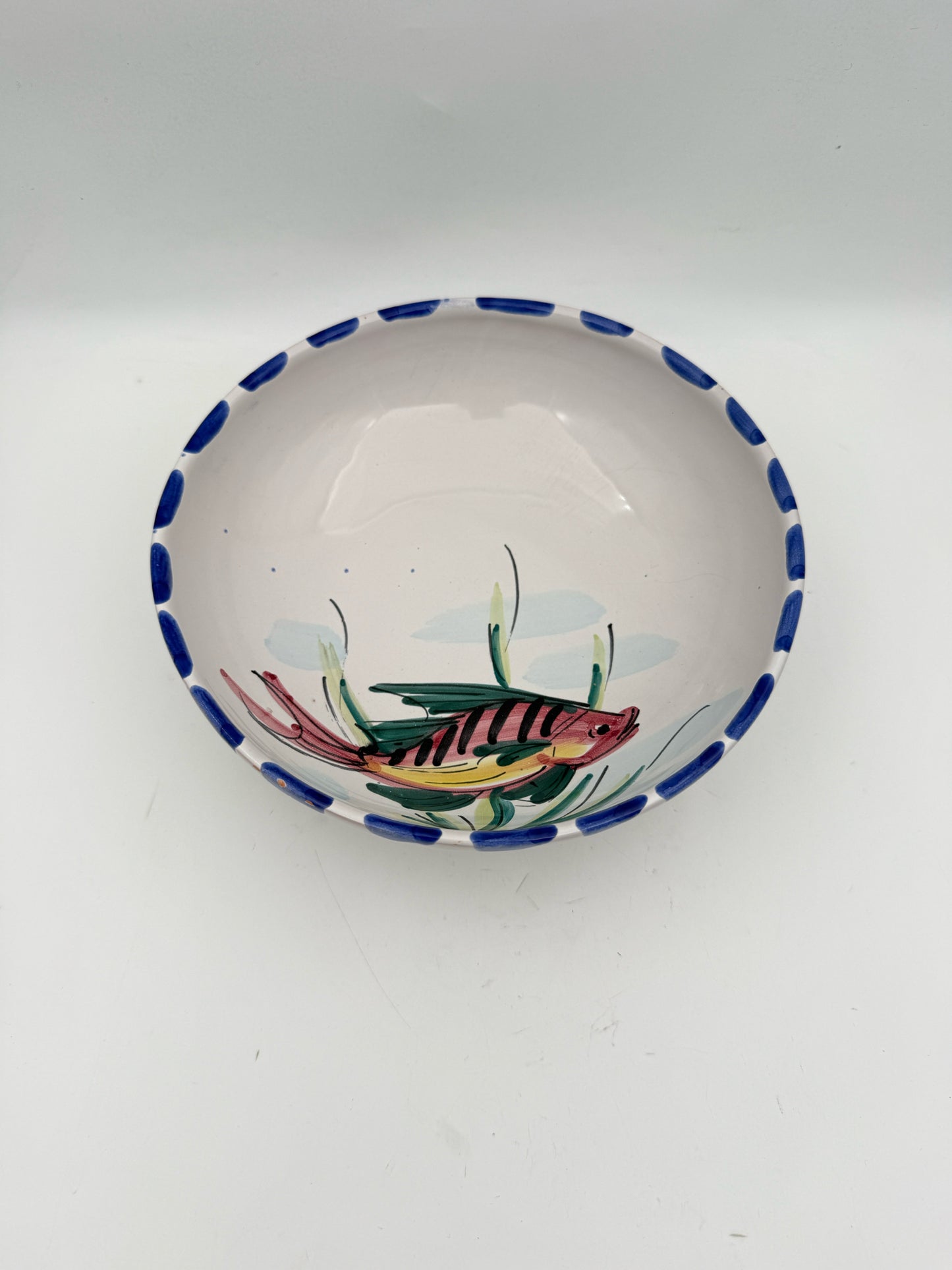 Vietri Al Mare  Handpainted Fish Bowls Made In Italy- Set Of 7