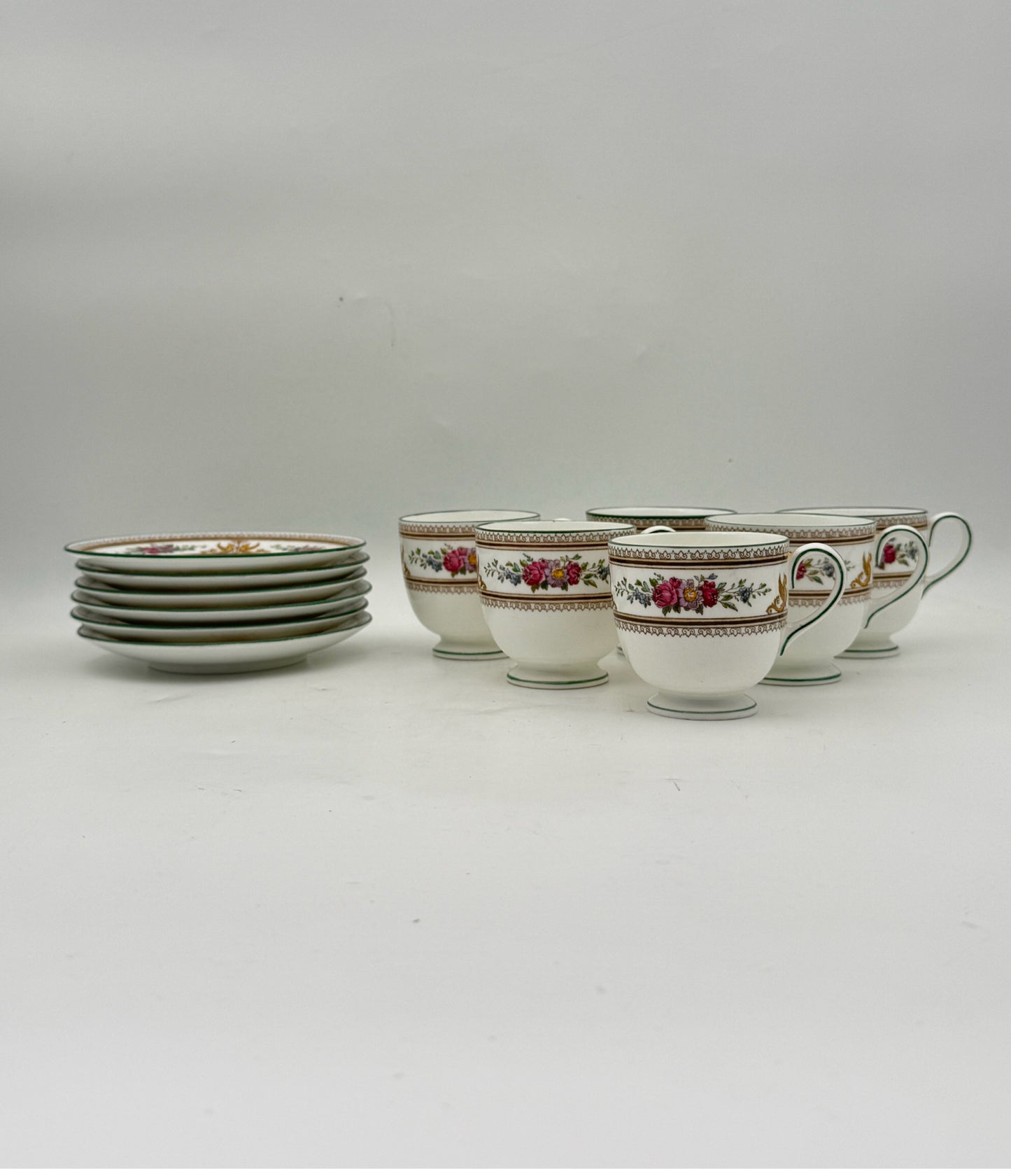 Wedgewood "Columbia" Demitasse Teacup Set Of 6