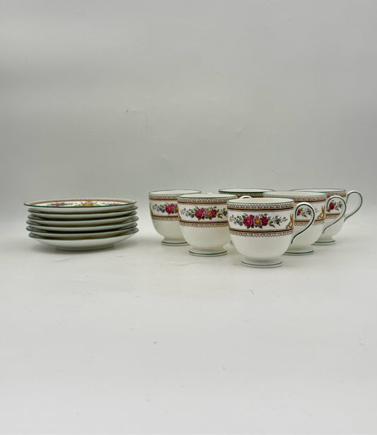 Wedgewood "Columbia" Demitasse Teacup Set Of 6