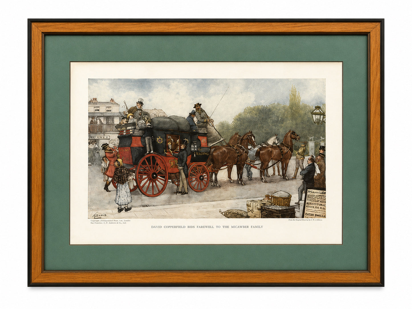 Ludovici Jr "David Copperfield Bids Farewell Micawber Family" Framed Print