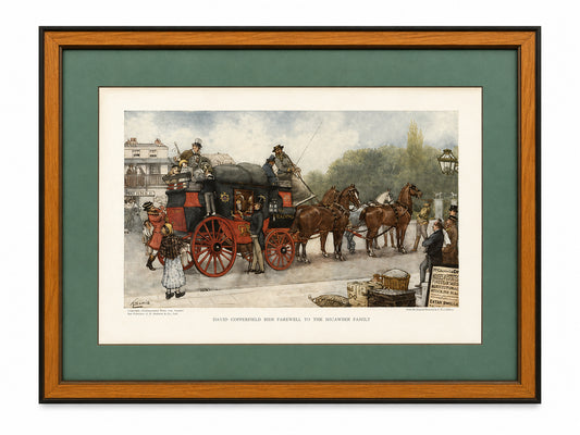 Ludovici Jr "David Copperfield Bids Farewell Micawber Family" Framed Print