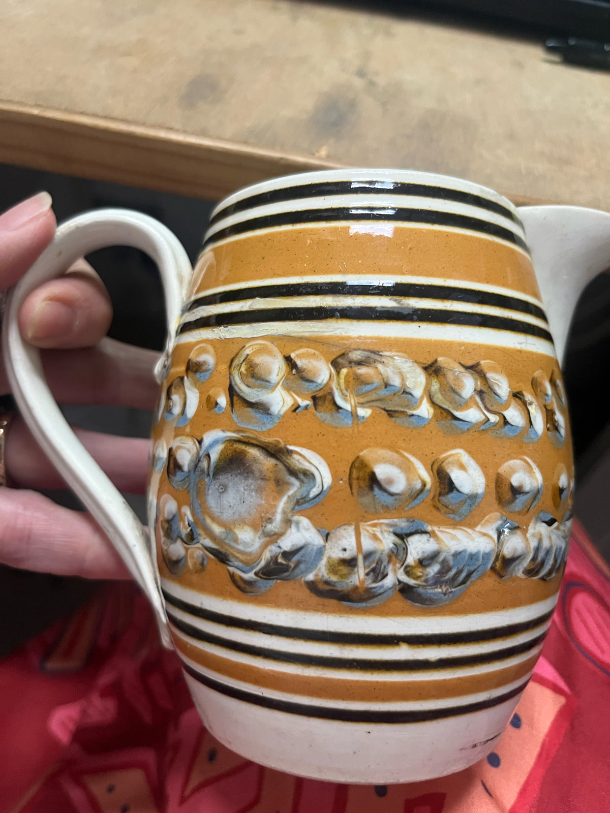 Mochaware pitcher