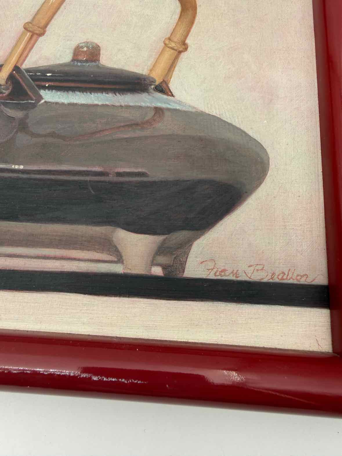 Fran Beallor "Two Cups And Teapot" Framed Painting
