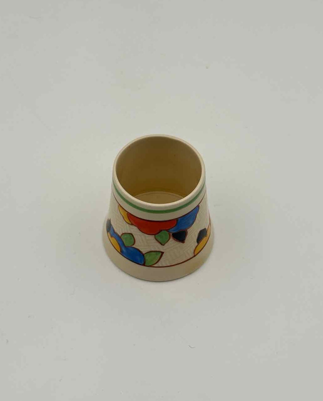 1930s Royal Doulton Art Deco Egg Cup – Hand-Painted Floral, England