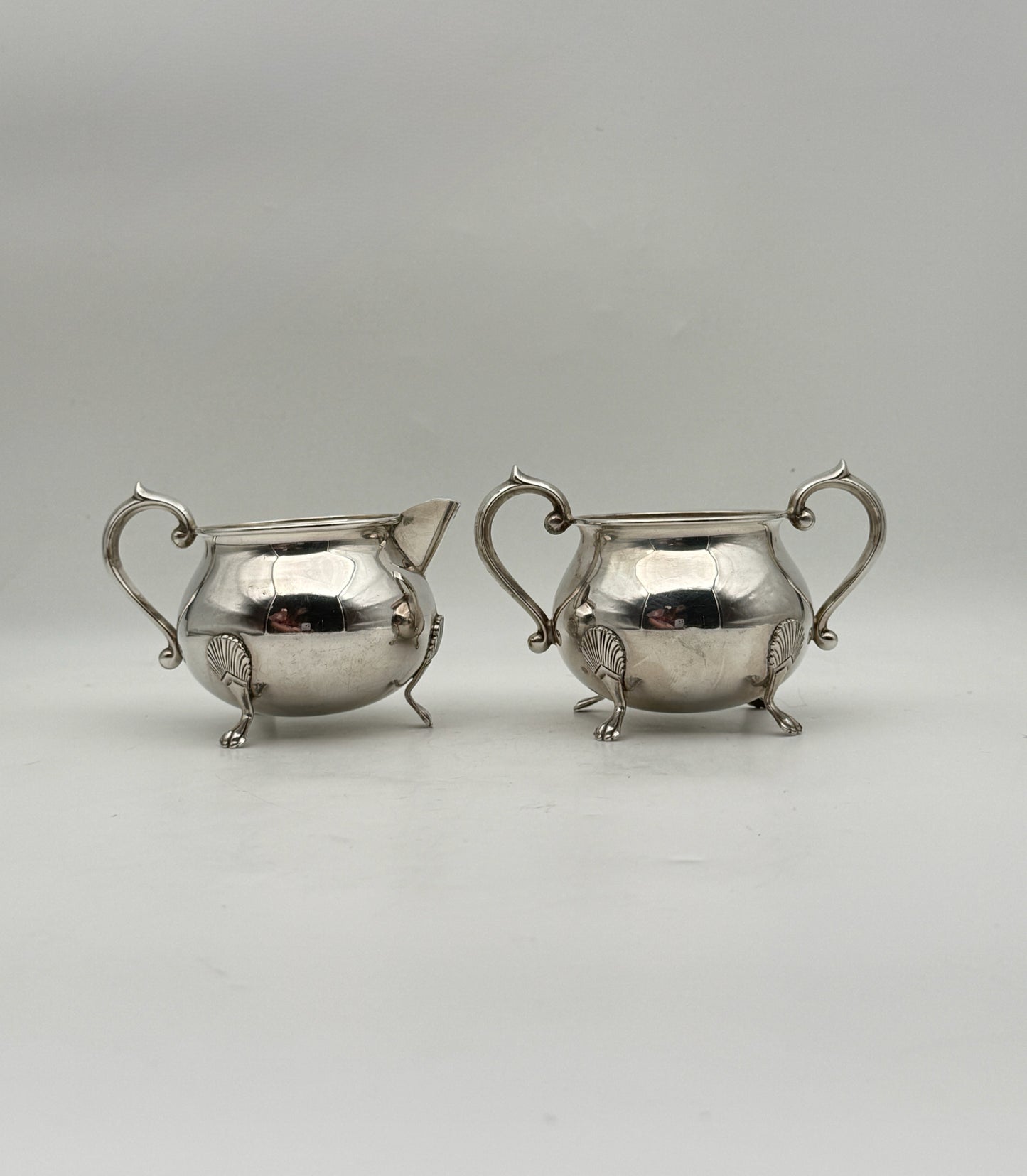 FB Rogers Sterling Silver Sugar Bowl And Creamer