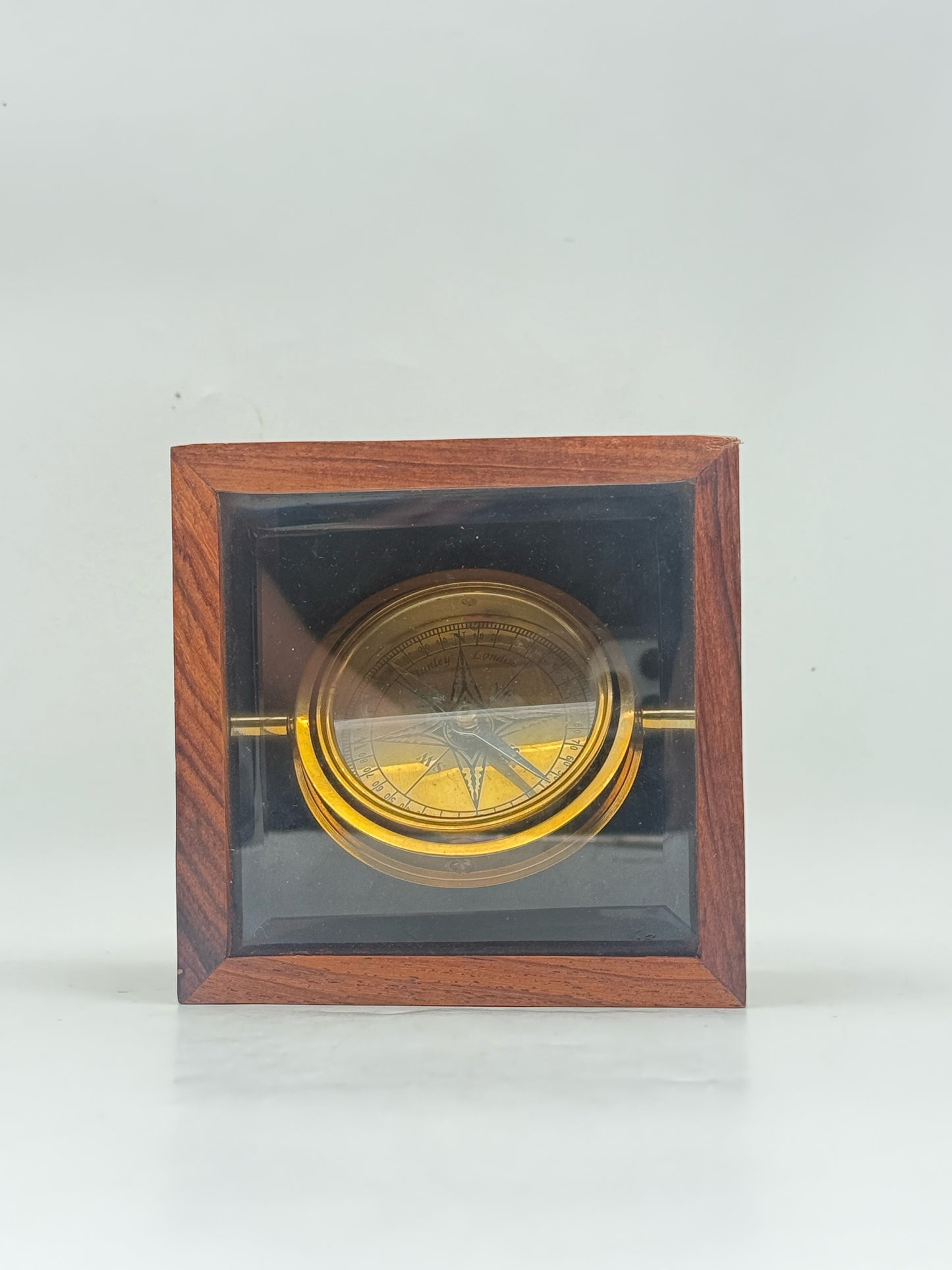 Nautical Compass In Wood Box