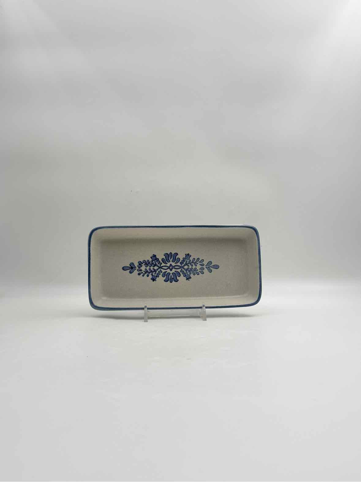 Vintage Pfaltzgraff Yorktowne Blue And Gray Condiment Dish