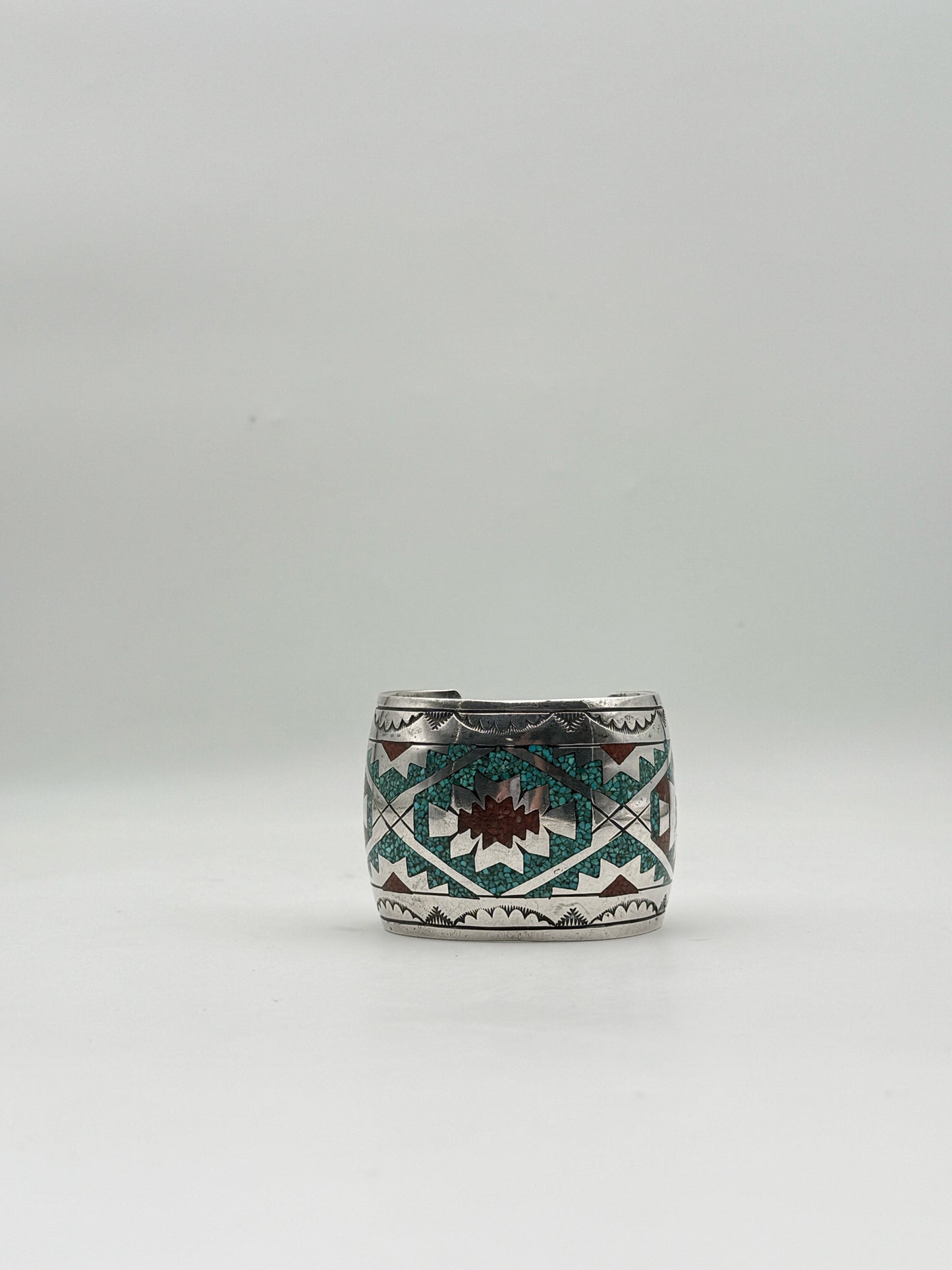 Vintage Southwestern Sterling Silver Cuff Bracelet