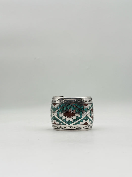 Vintage Southwestern Sterling Silver Cuff Bracelet