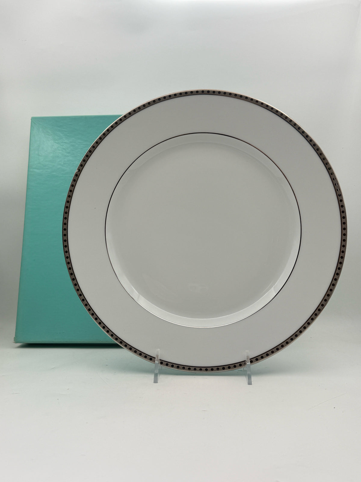 Tiffany & Co "Platinum Band" Platter With The Box
