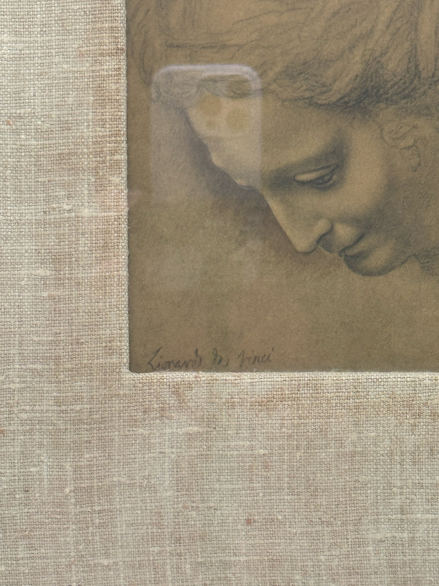 Framed Da Vinci Print Of A Woman