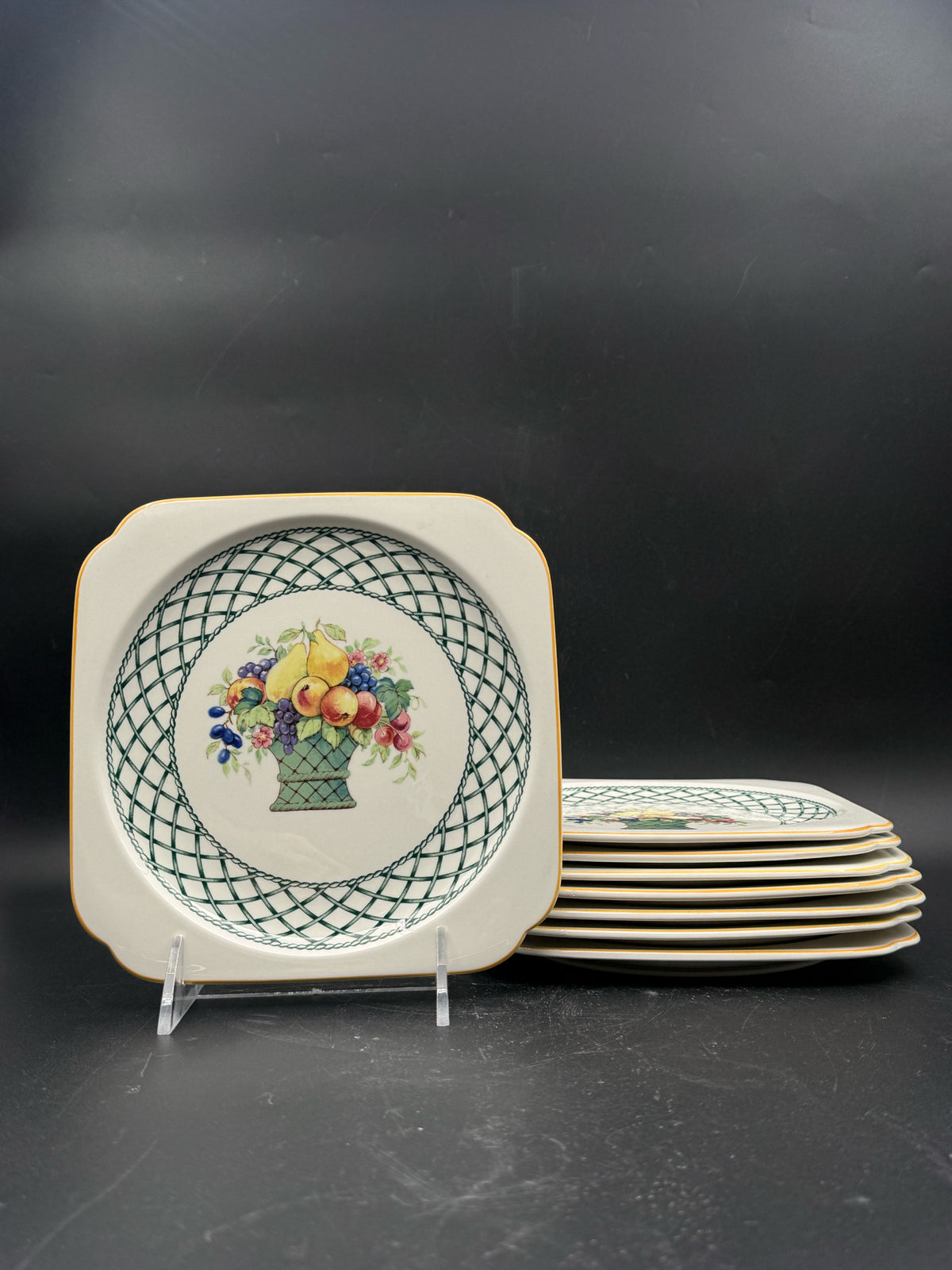 Villeroy and Boch Basket Dessert Plates- Set Of 8