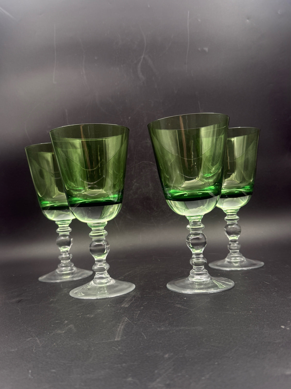 William Yeoward Green Goblets- Set Of Four