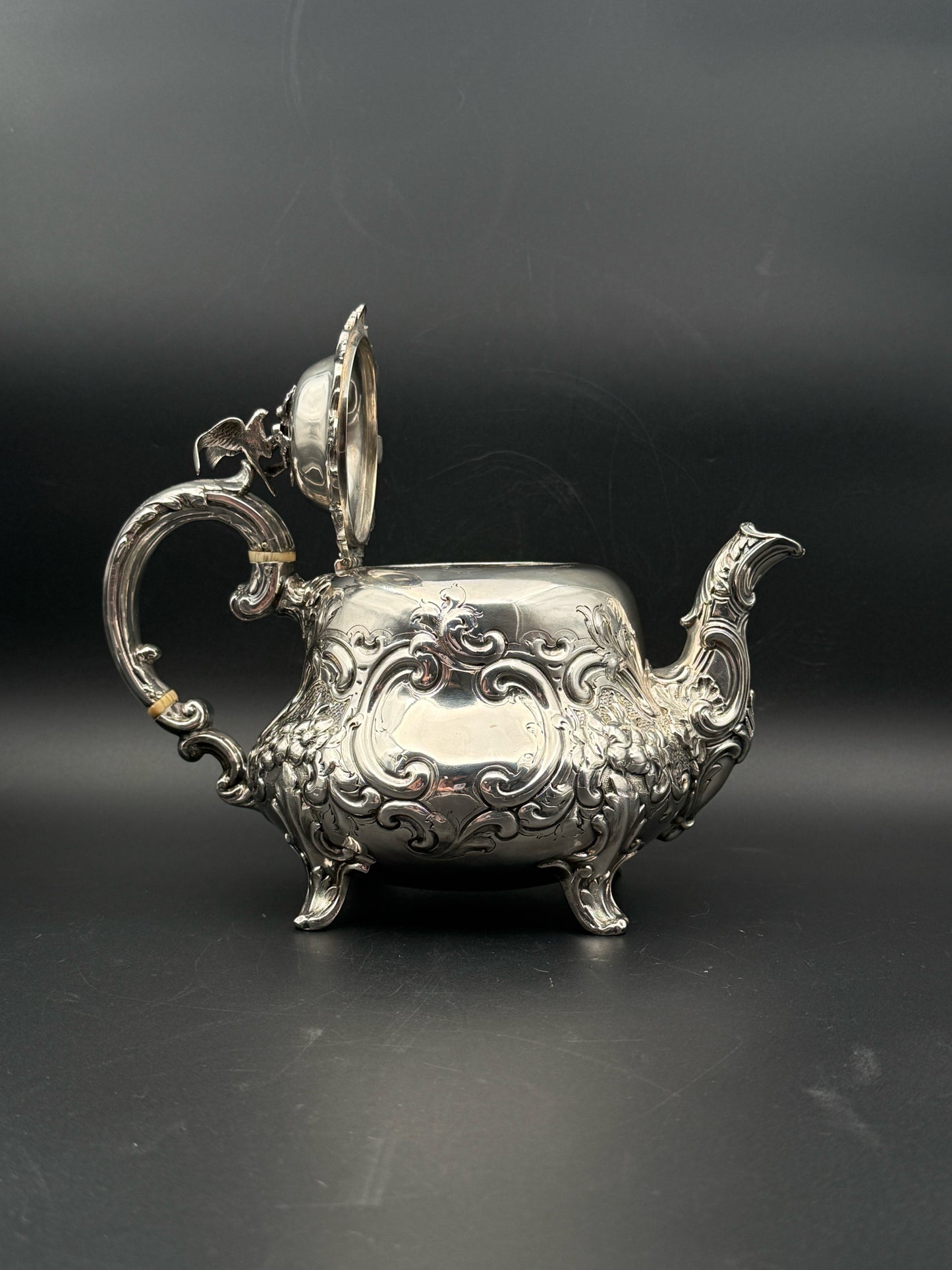 Antique 19th Century Sterling Silver Teapot By Stephen Smith