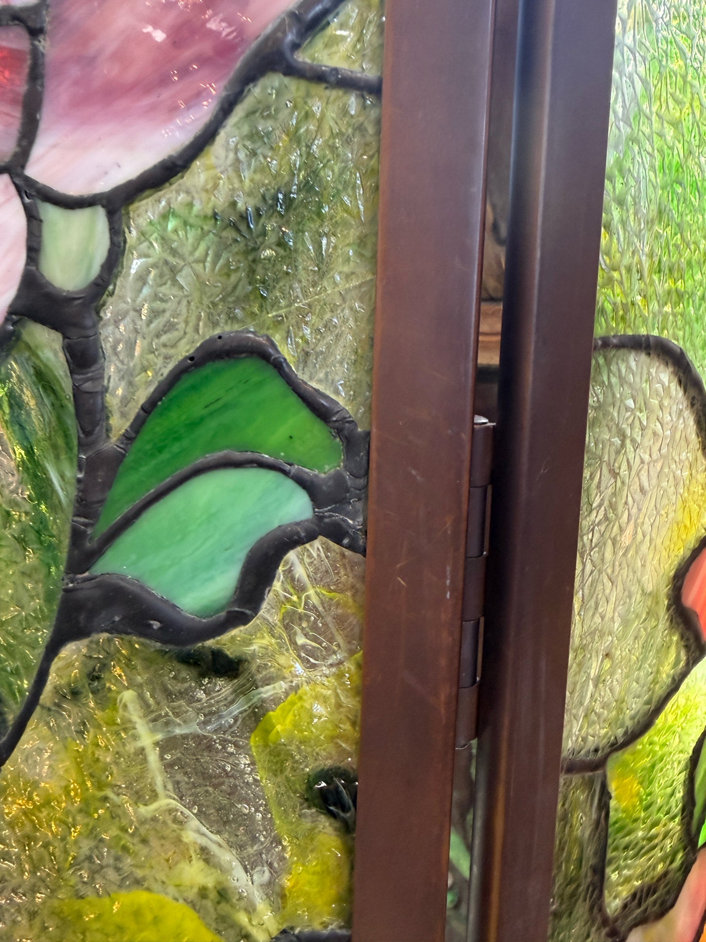 Tiffany Style Stained Glass Fireplace Screen