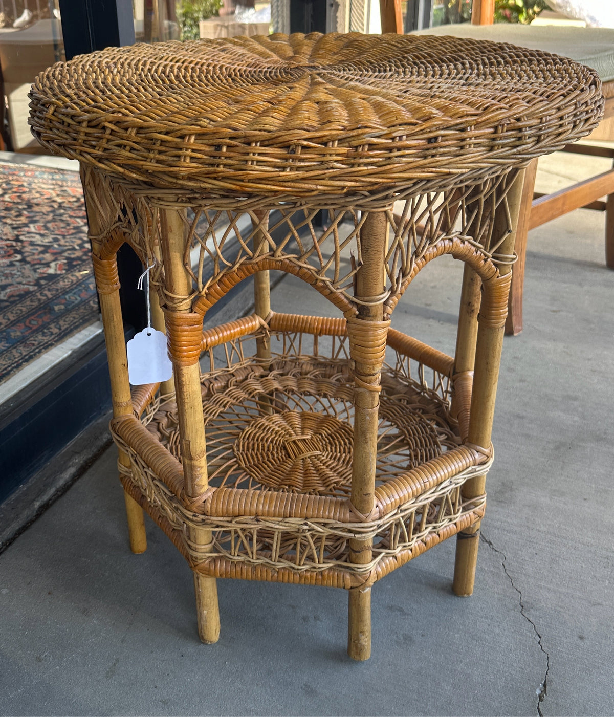 Wicker Accent Table - In Store Pick Up Only