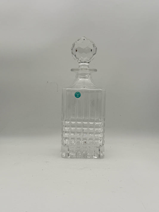 Tiffany Clear Crystal Decanter Made In Italy