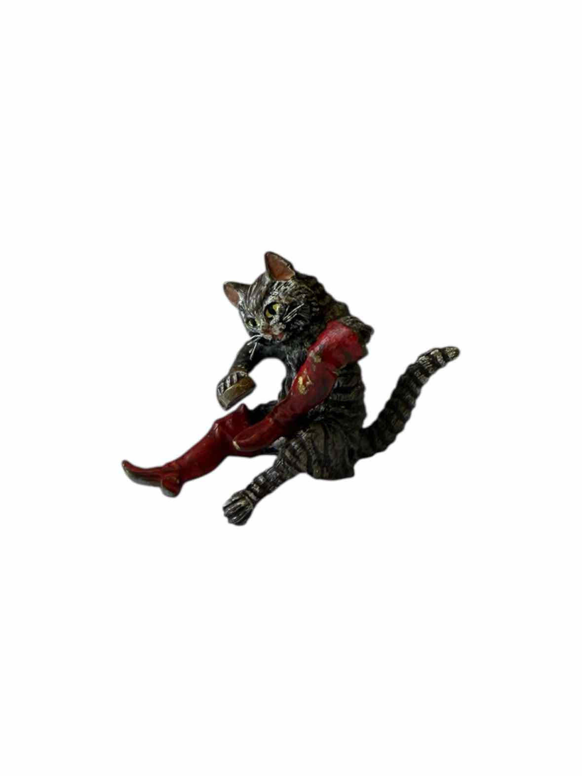 Vienna Austria Cold Painted Bronze Puss In Boots Cat