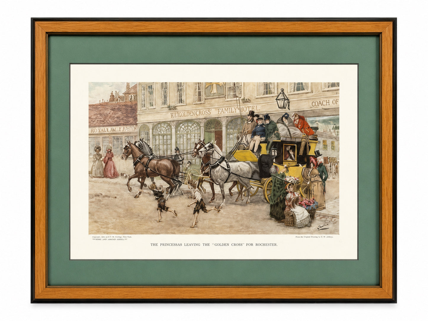 Ludovici "The Pickwickians Leaving The Golden Cross" Framed Print