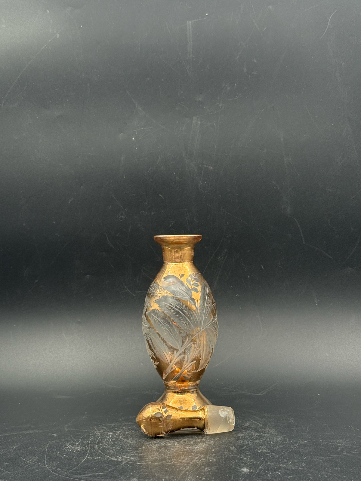 Vintage Czech Glass Perfume Bottles- Set Of 3