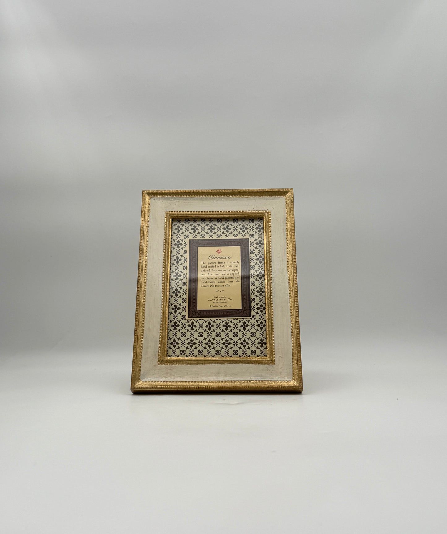 Italian Florentine Picture Frame, Classico Cream & Gold, 4 x 6