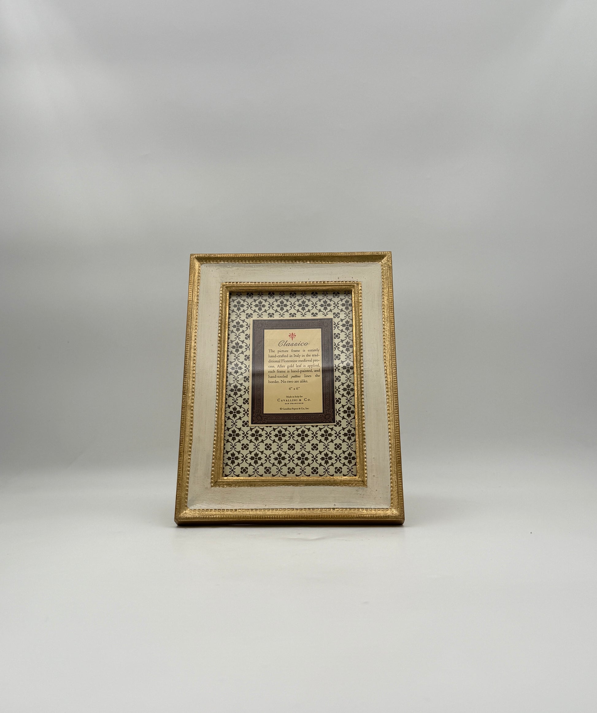 Italian Florentine Picture Frame, Classico Cream & Gold, 4 x 6