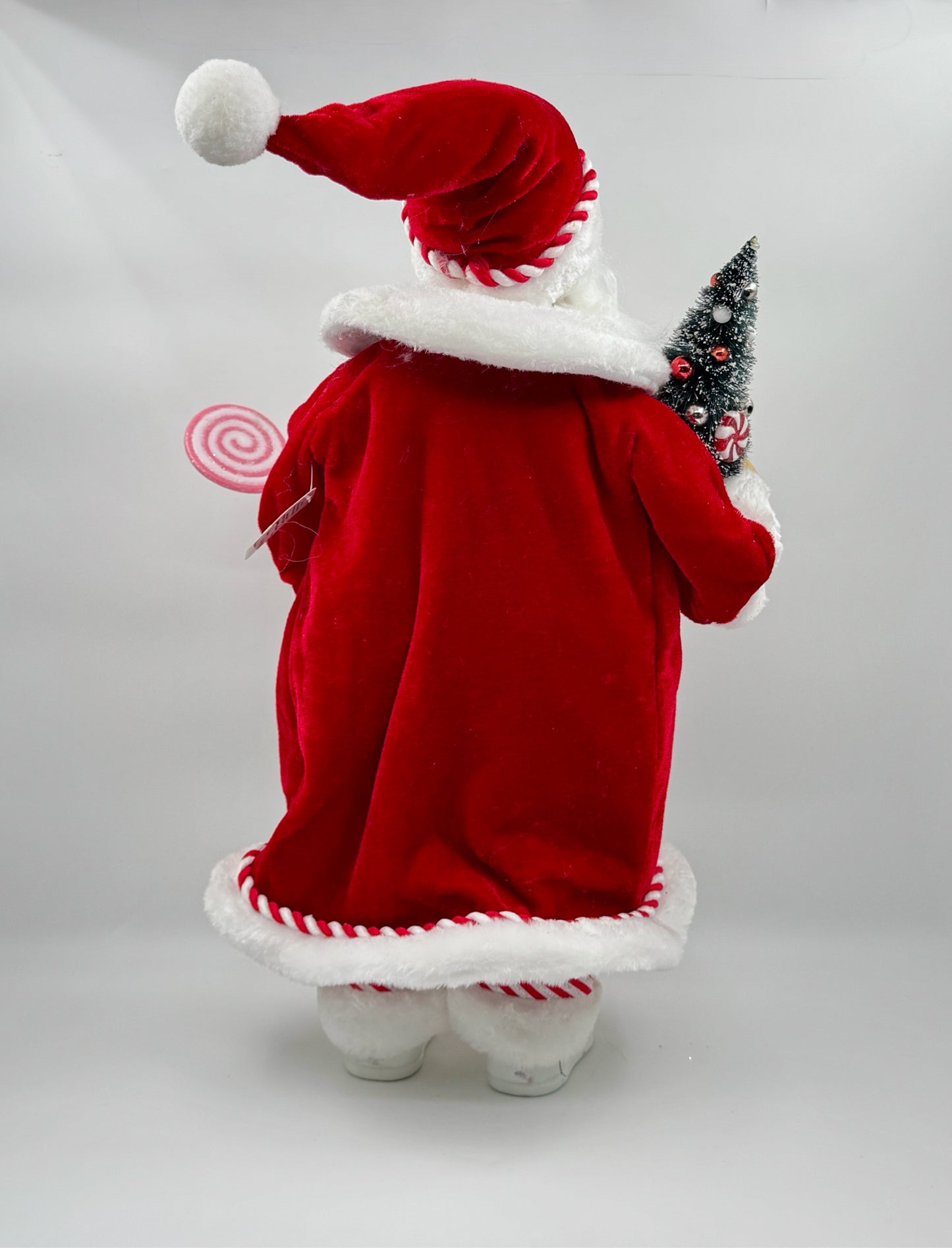18" Peppermint Swirl Santa – Raz Imports Figurine