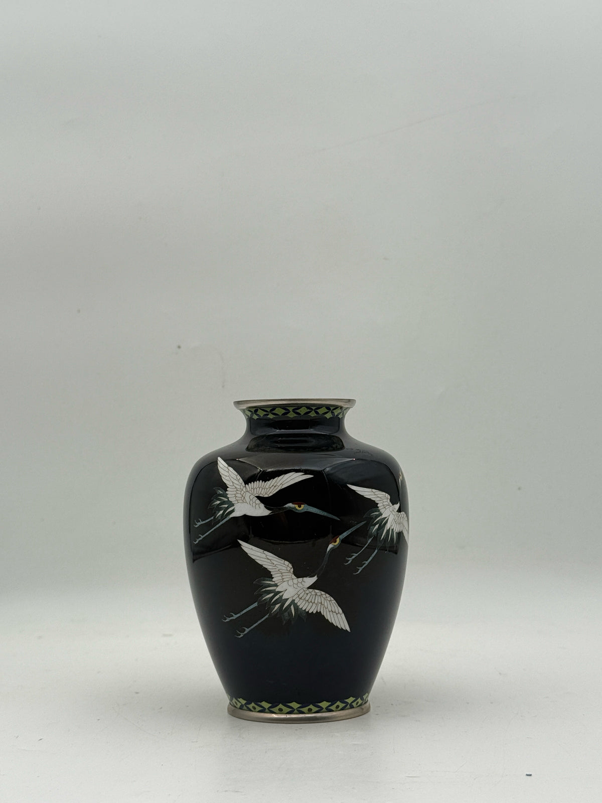 Pair Of Japanese Decorative Crane Vases